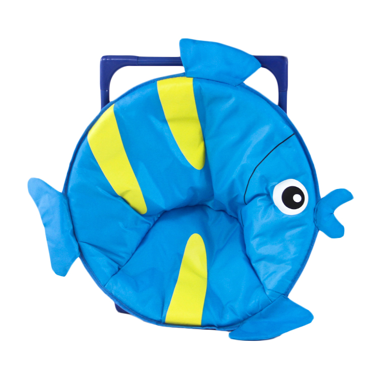 Prix ​​d'escompte d'approvisionnement d'usine motif de poisson mignon chaise pliante de lune extérieure douce pour les enfants