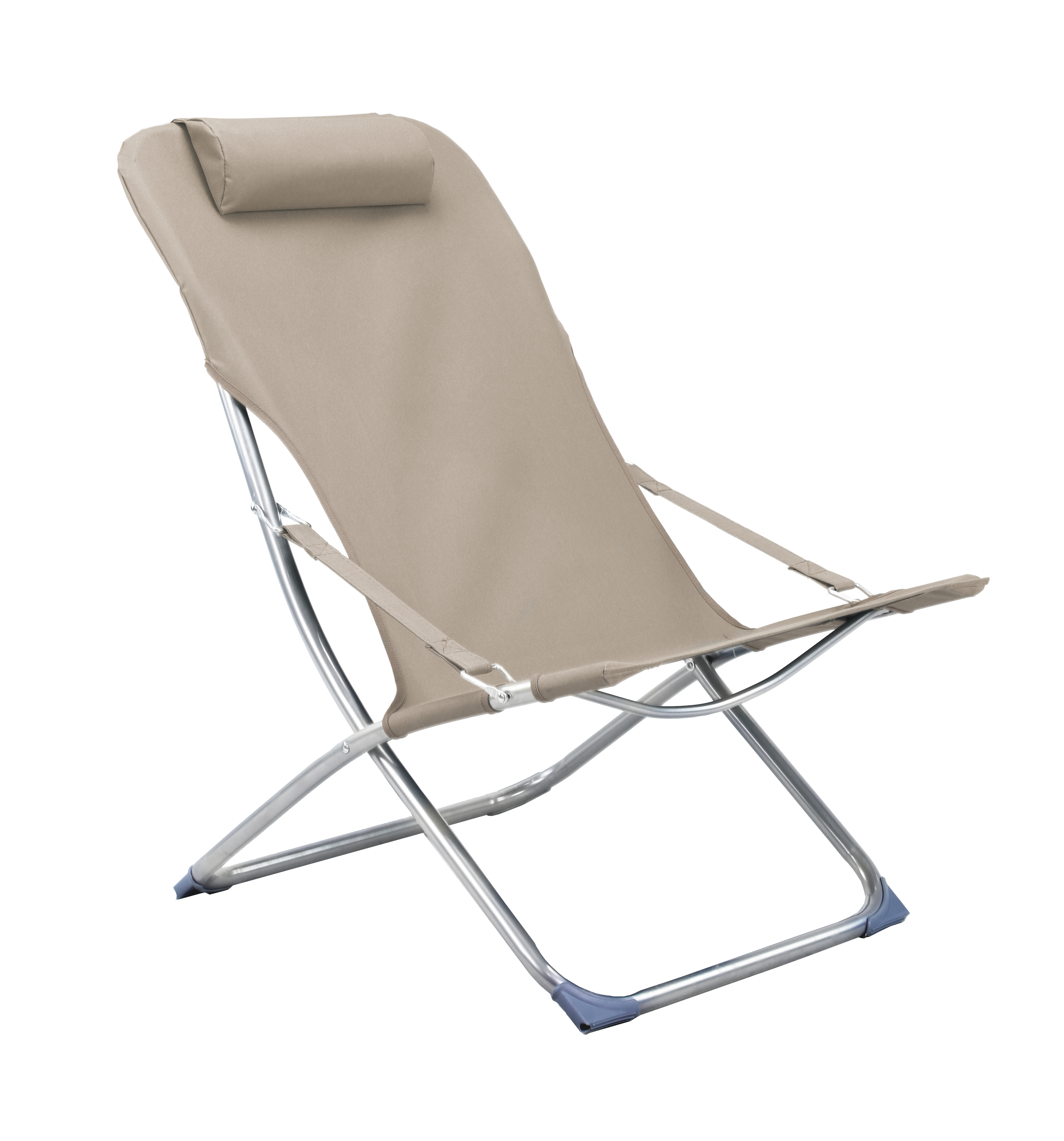 Chaise pliable de plage légère avec coussin