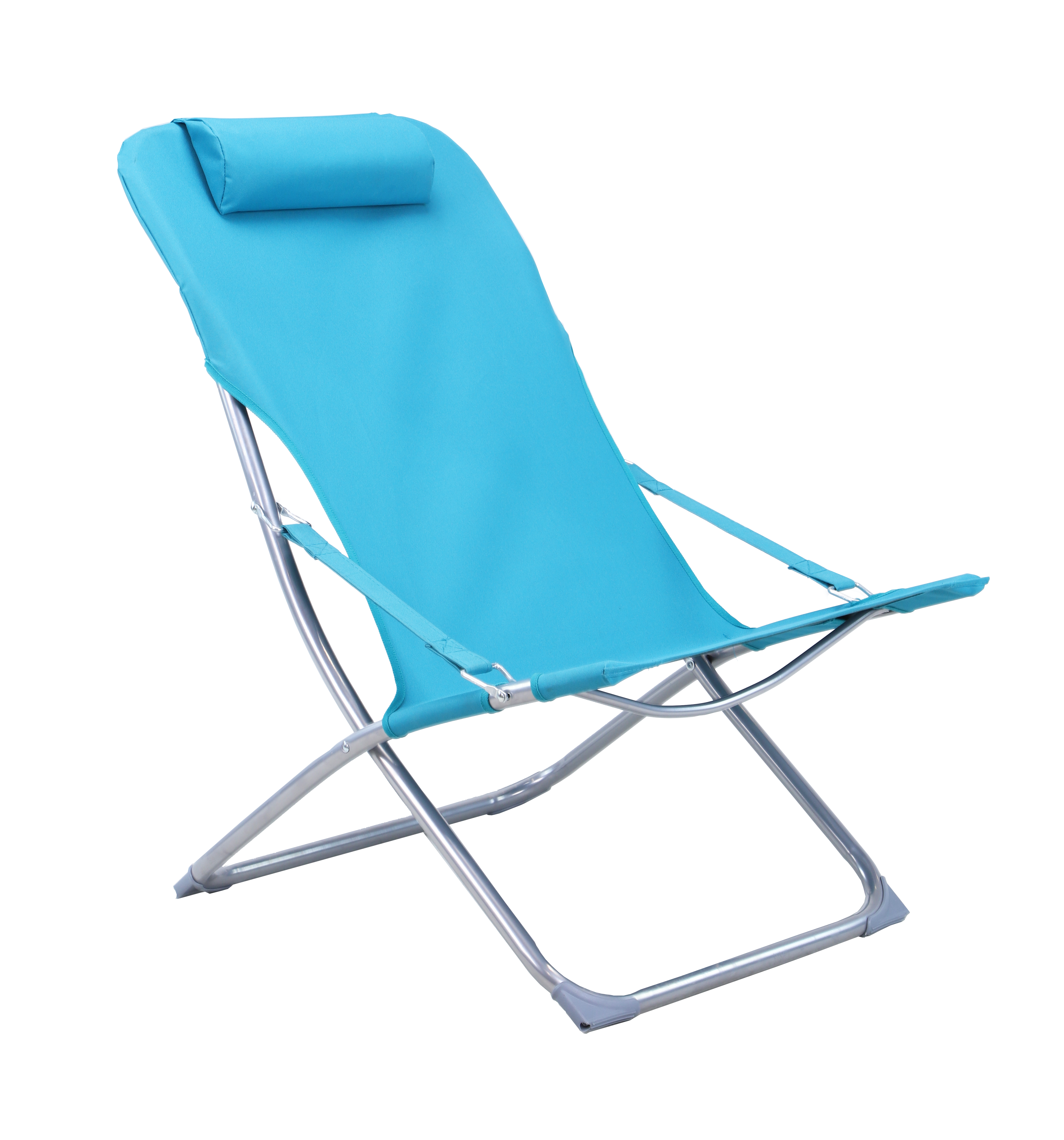 Chaise pliable de plage légère avec coussin