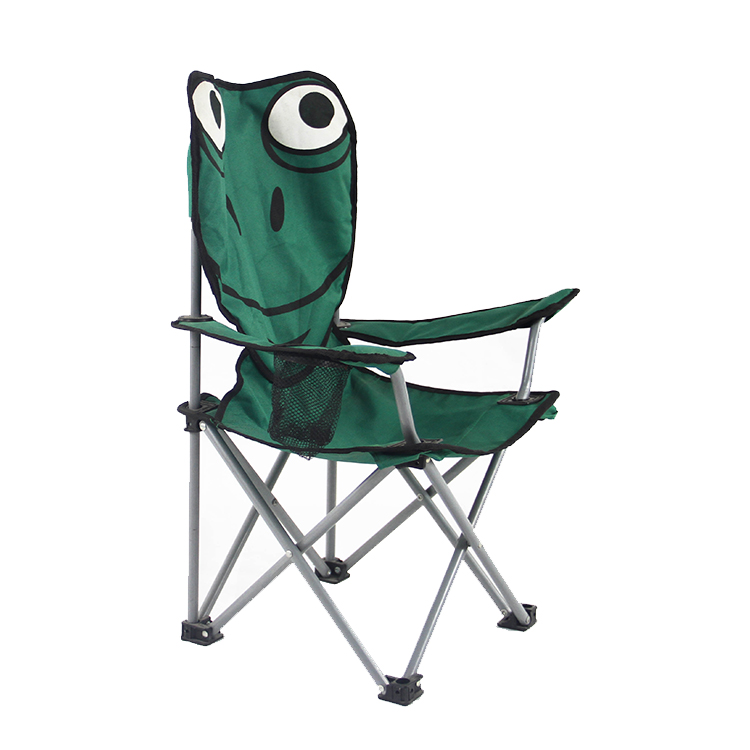 Chaise d'extérieur Cartoon Child Squad Beach Chair, cadre en métal facile à ouvrir et avec porte-gobelet chaise pliante pour enfant